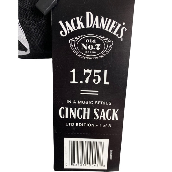 NWT Jack Daniels Cinch Sack Bottle Holder Music Series Drum Kit & 2 Glasses - Picture 6 of 16